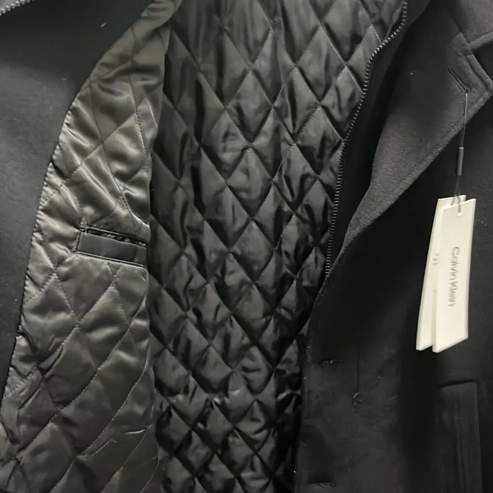 Calvin Klein Coleman Top Coat Black Size Men 46R